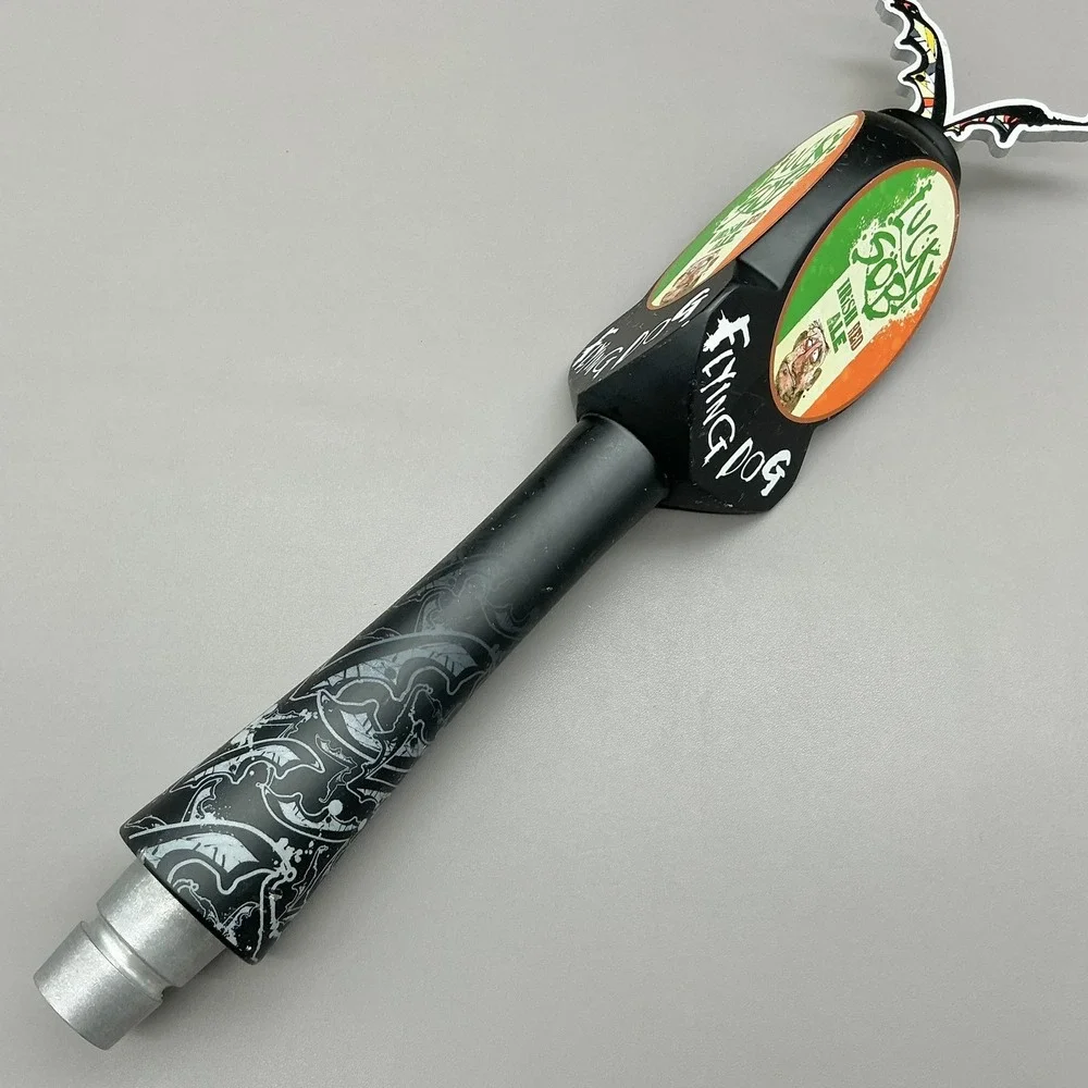 Flying Dog Lucky SOB Irish Red Ale Draft Beer Tap Handle Black Bat Wings